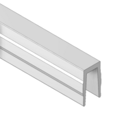 61-010-1 MODULAR SOLUTIONS PVC COVER PROFILE BLACK, 2M